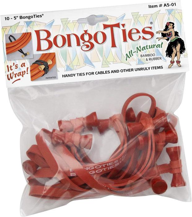 BongoTies wrap, gumice za vezanje kablova pak 1/10 (Crvene)