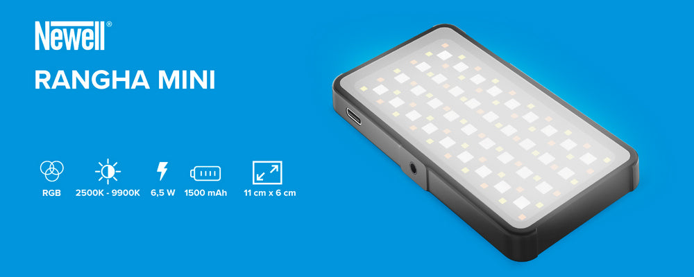 Newell LED panel RGB-W Rangha MINI / on camera LED video light