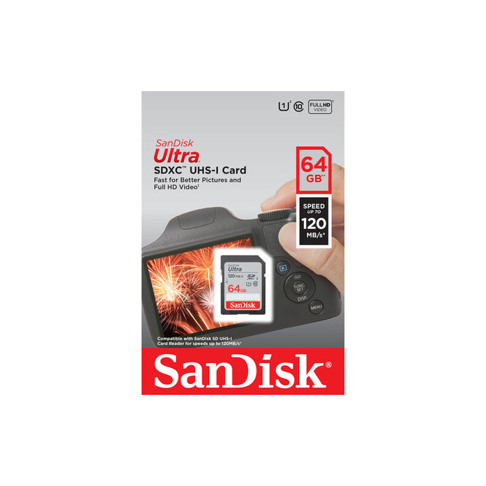 SanDisk memorijska kartica Ultra SDXC   64GB 120MB/s Class 10 UHS-I