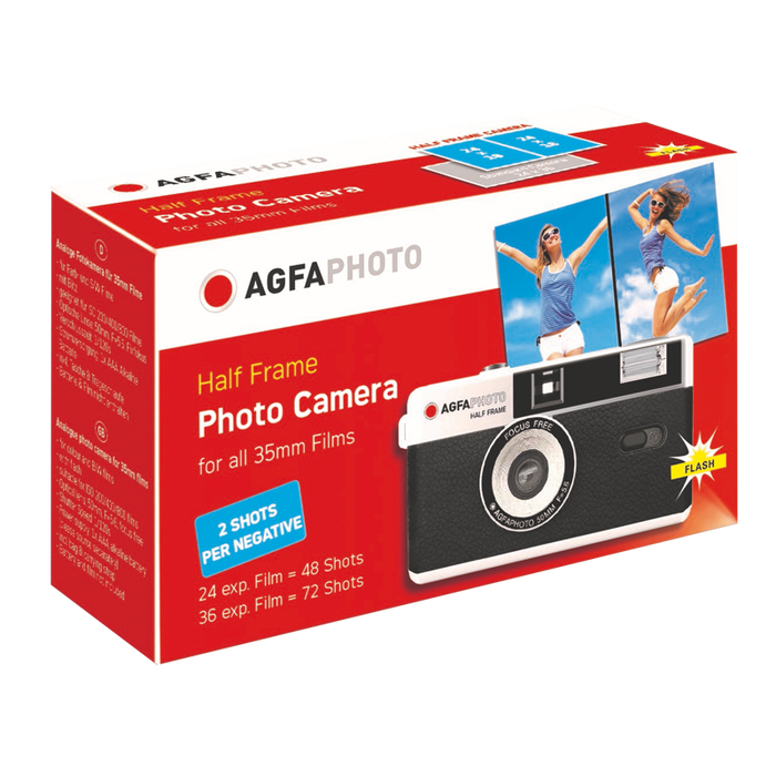 Agfaphoto HALF FRAME Reusable Camera 35mm (Black)