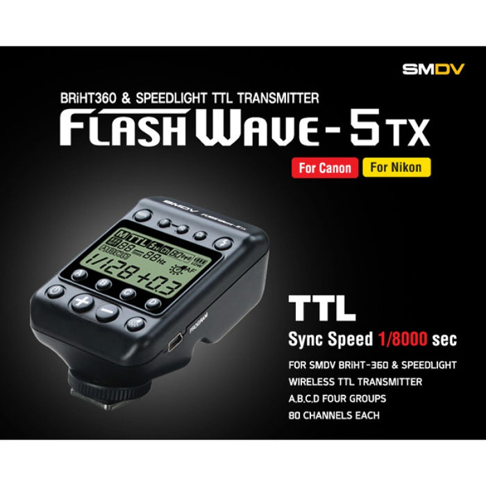 SMDV FlashWave-5TX TTL radio okidač / Nikon