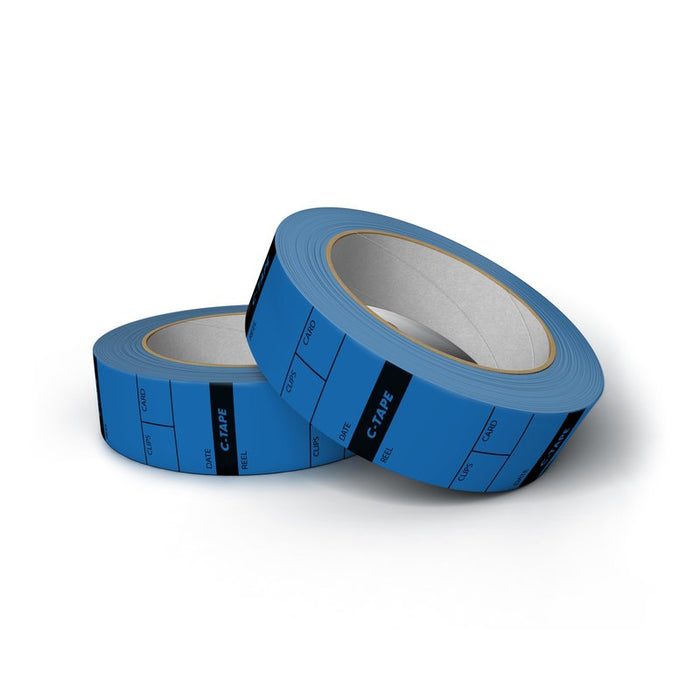 C-Tape DIT fabric tape blue 25mm x 15m - ca. 250 Reel Tags
