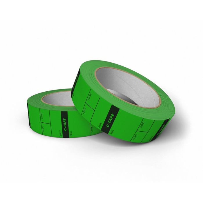 C-Tape DIT fabric tape green 25mm x 15m - ca. 250 Reel Tags