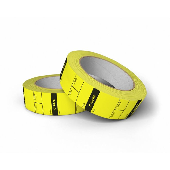 C-Tape DIT fabric tape yellow 25mm x 15m - ca. 250 Reel Tags