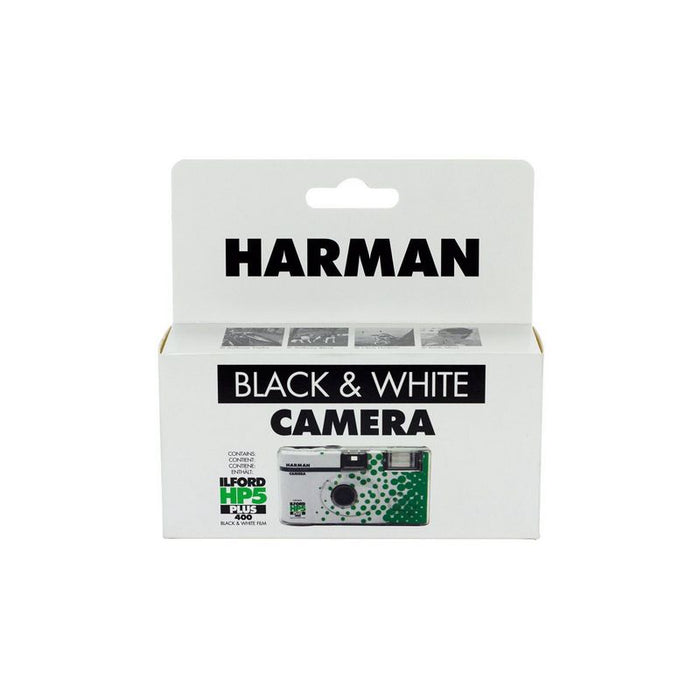 Harman Single use 35mm camera with flash + 1x Ilford XP2