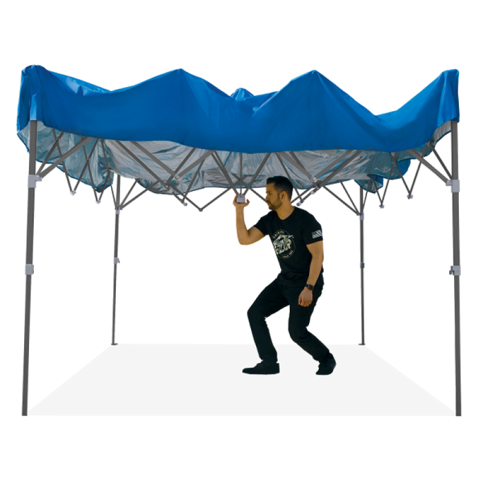 E-Z UP® PATRIOT 3x3m šator, sivi okvir + krov + torba na kotačima