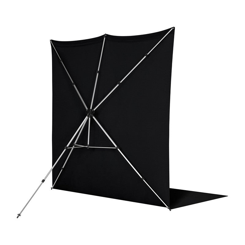 Westcott X-Drop držač + 2,4m x 3,9m Crna pozadina SET