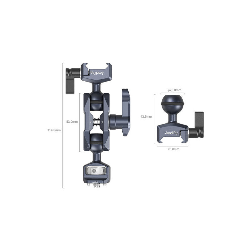 SmallRig Magic Arm w/Dual Ball Heads (1/4-20/Nato) 3875