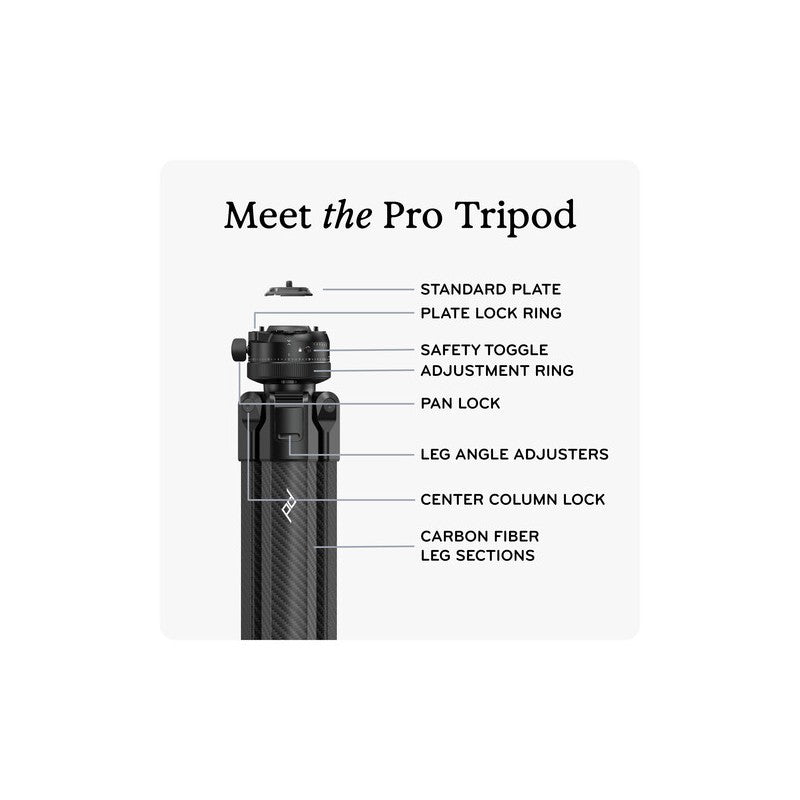 PeakDesign Pro tripod lite - carbon stativ