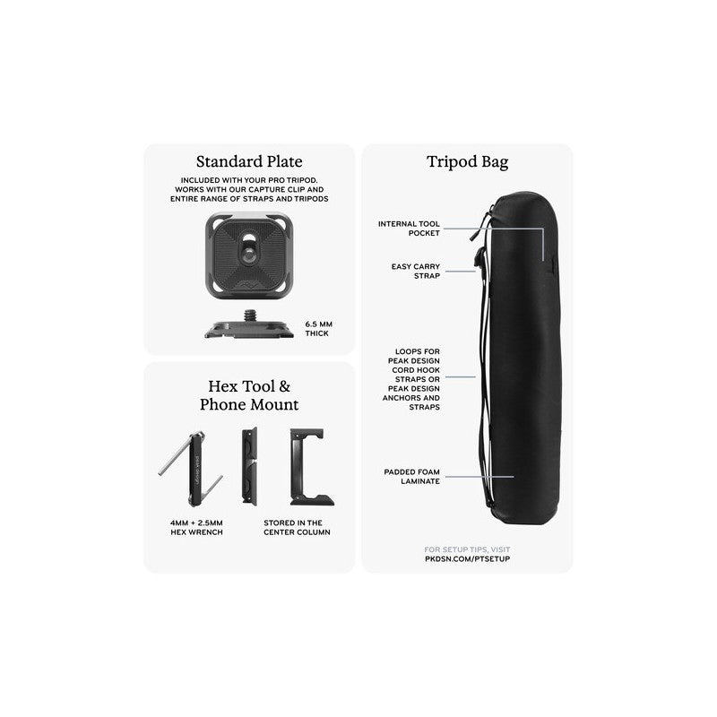 PeakDesign Pro tripod lite - carbon stativ