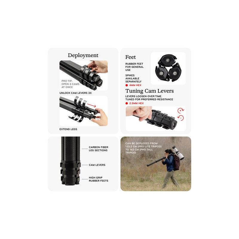 PeakDesign Pro tripod lite - carbon stativ