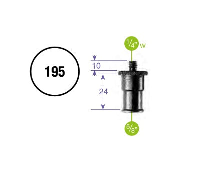 Manfrotto 195 Adaper 1/4" nav - 5/8" pin