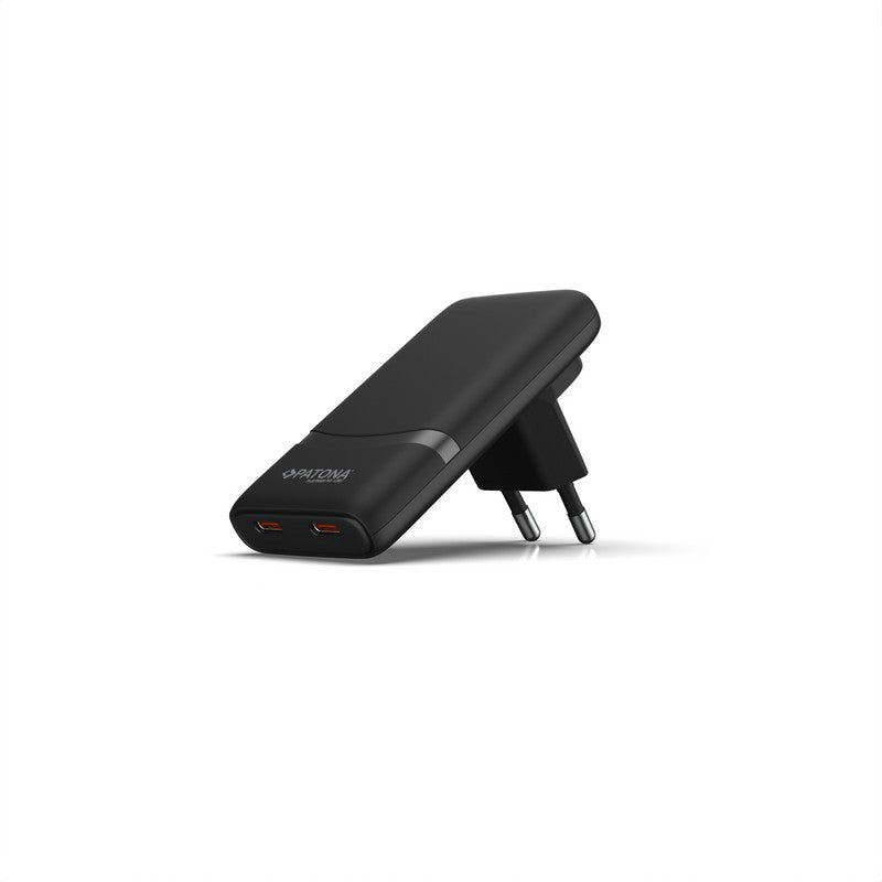 Patona Punjač GaN Premium PD65W Flat 2x USB-C QC3.0