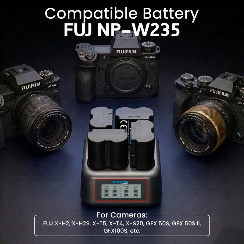 Patona Punjač 4-Bay USB-C PD QC za Fuji NP-W235