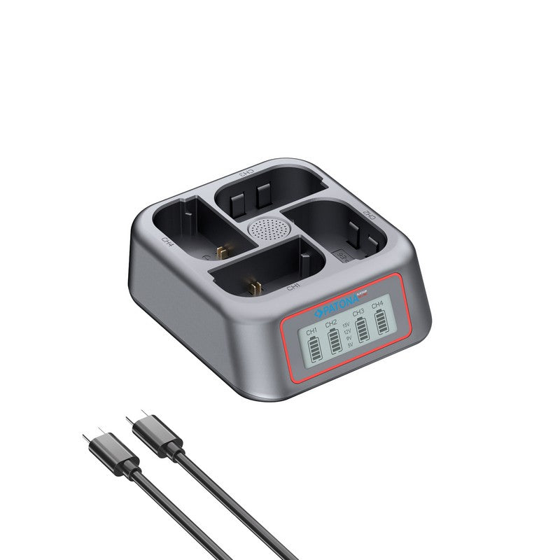Patona Punjač 4-Bay USB-C PD QC za Canon LP-E6P