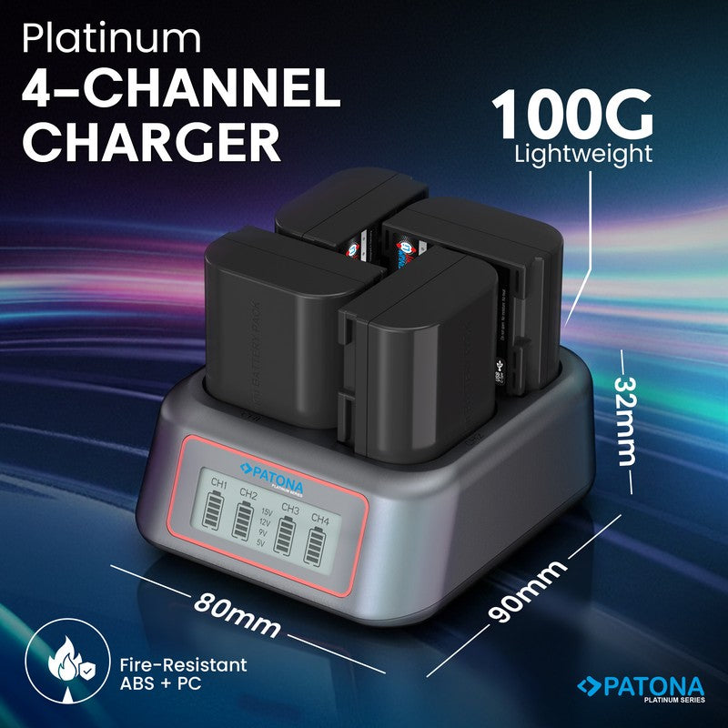 Patona Punjač 4-Bay USB-C PD QC za Nikon EN-EL15C