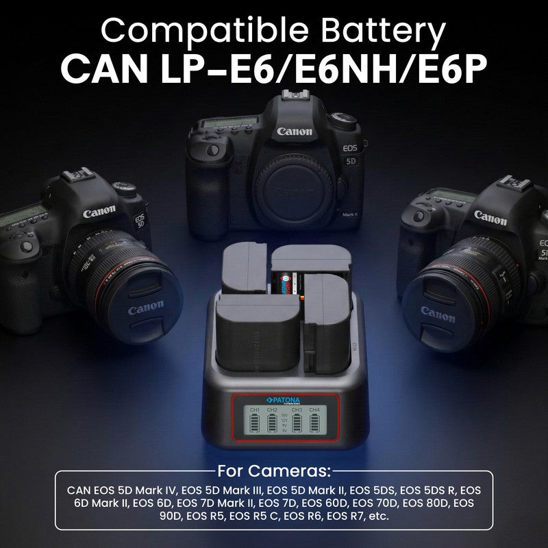 Patona Punjač 4-Bay USB-C PD QC za Nikon EN-EL15C