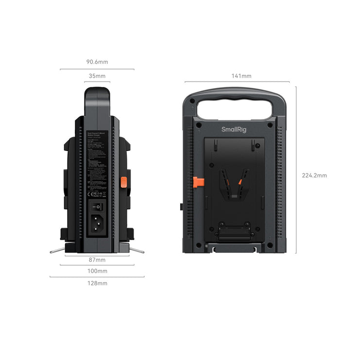 SmallRig Punjač Dual Channel V-Mount Battery Charger (4578)