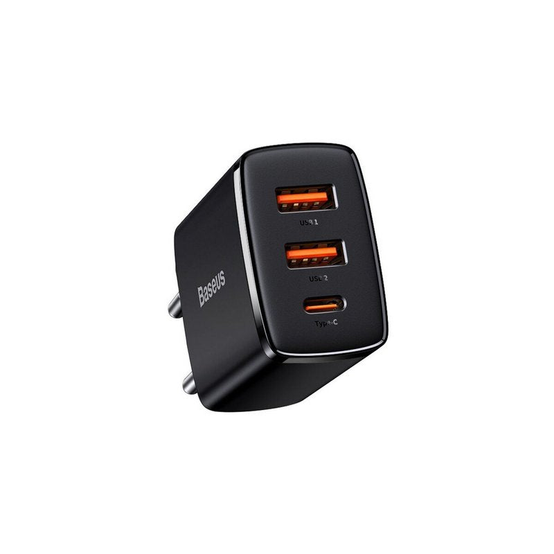 Baseus Punjač Quick 2x USB + USB-C 30W, Crni
