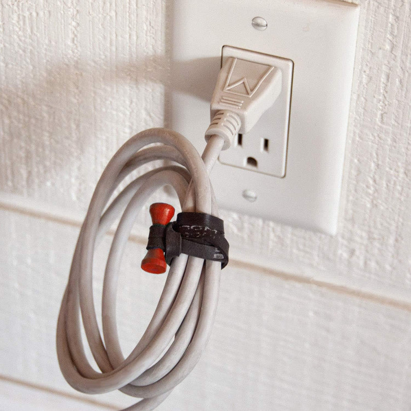 BongoTies wrap, gumice za vezanje kablova pak 1/10 "LAVA" (Crno/Crvene)