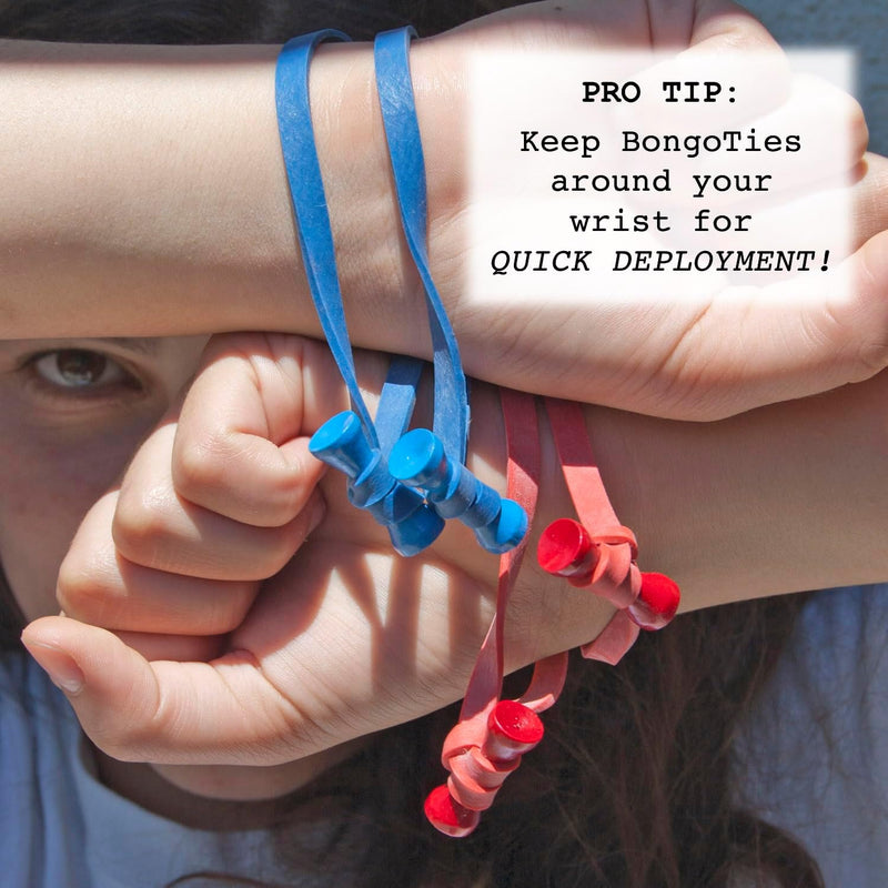 BongoTies wrap, gumice za vezanje kablova pak 1/10 "LAVA" (Crno/Crvene)