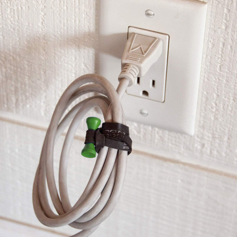 BongoTies wrap, gumice za vezanje kablova pak 1/10 "TREE FROG" (Crno/Zelene)