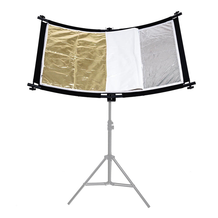 Caruba Curved face reflector Pro kit 110x60cm - (srebrna, sunlight, bijela) - EYELIGHTER