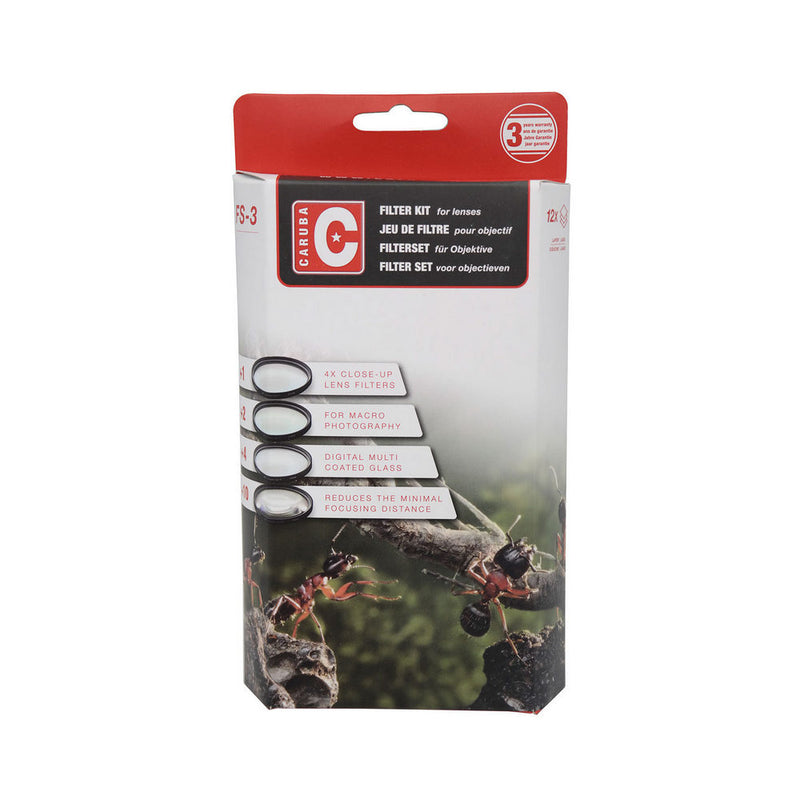 Caruba Macro Close-up lens set (+1 +2 +4 +10)  77mm