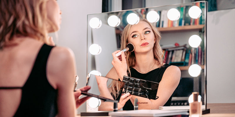 Humanas HS-HM02 Make-up Mirror with Led Lighting (Crno)