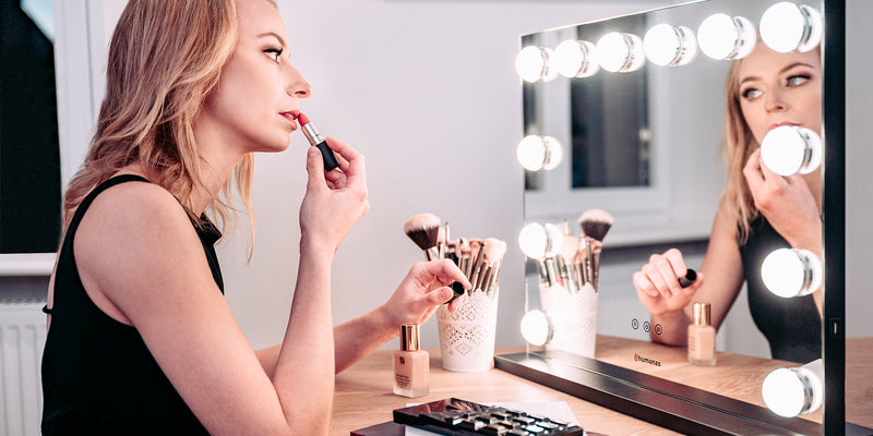 Humanas HS-HM02 Make-up Mirror with Led Lighting (Crno)