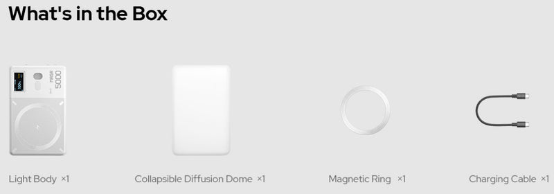 Godox LED MA5R RGB panel & Mobile power bank (Red)