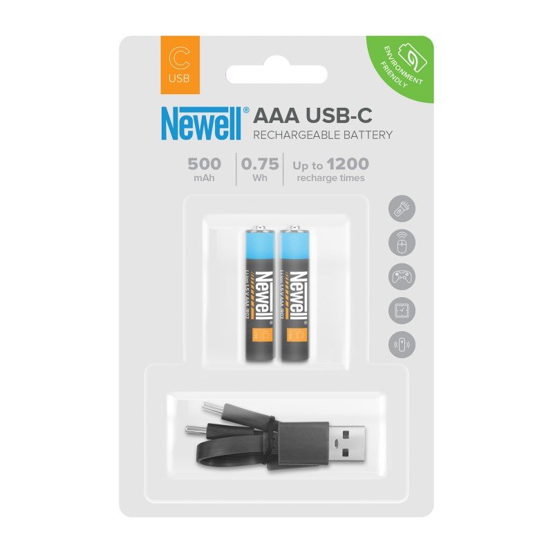 Newell baterija Li-ion AAA USB-C 500mAh (set 2 baterije)