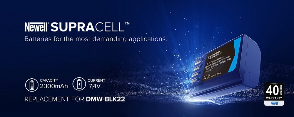 Newell baterija za Panasonic Supracell DMW-BLK22 7,4V 2300mAh