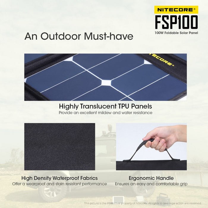 Nitecore Solarni panel FSP100 (USB-A+USB-C)