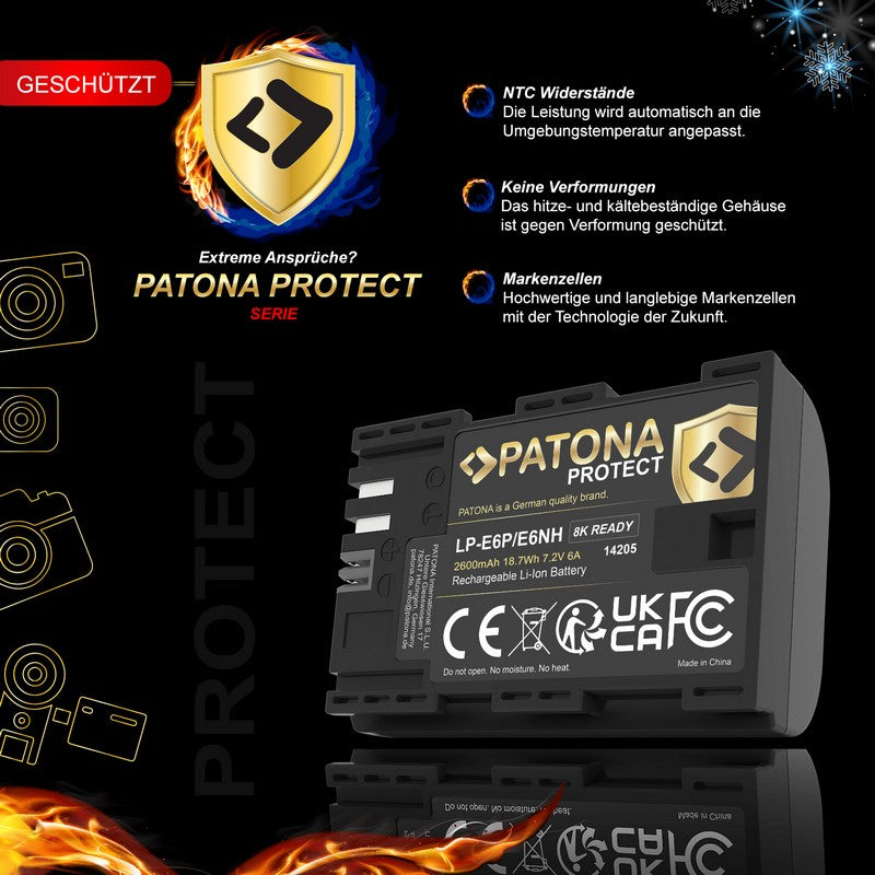 Patona Baterija Canon LP-E6P Protect 2600mAh 7,2V