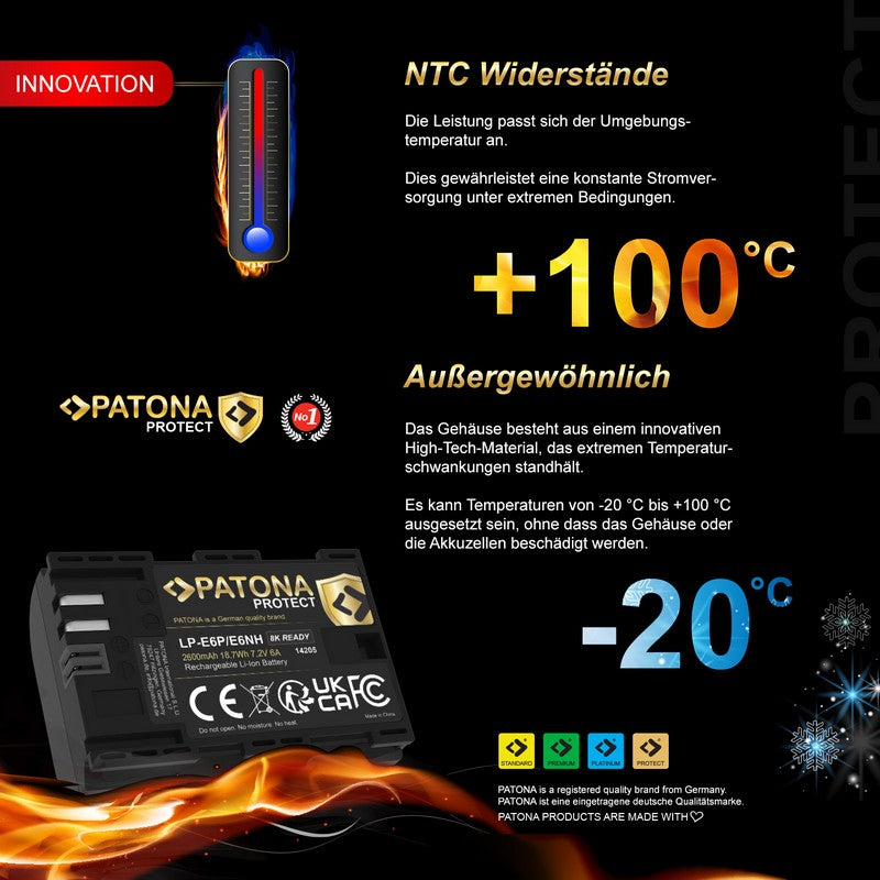 Patona Baterija Canon LP-E6P Protect 2600mAh 7,2V