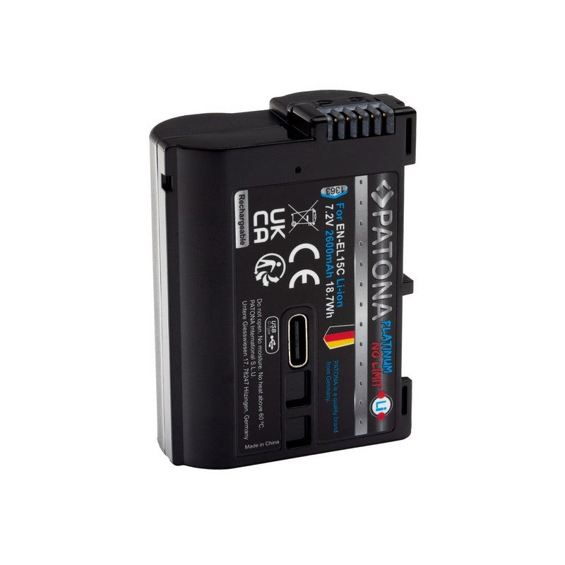 Patona Baterija Nikon EN-EL15C PLATINUM USB-C 2600mAh 7,2V