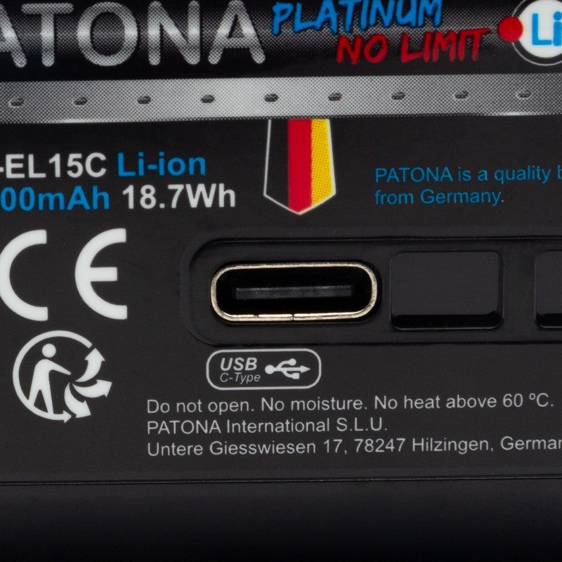 Patona Baterija Nikon EN-EL15C PLATINUM USB-C 2600mAh 7,2V