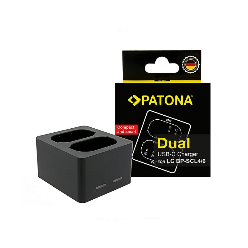Patona Punjač DUAL Vertical USB-C - Leica SCL4/SCL6