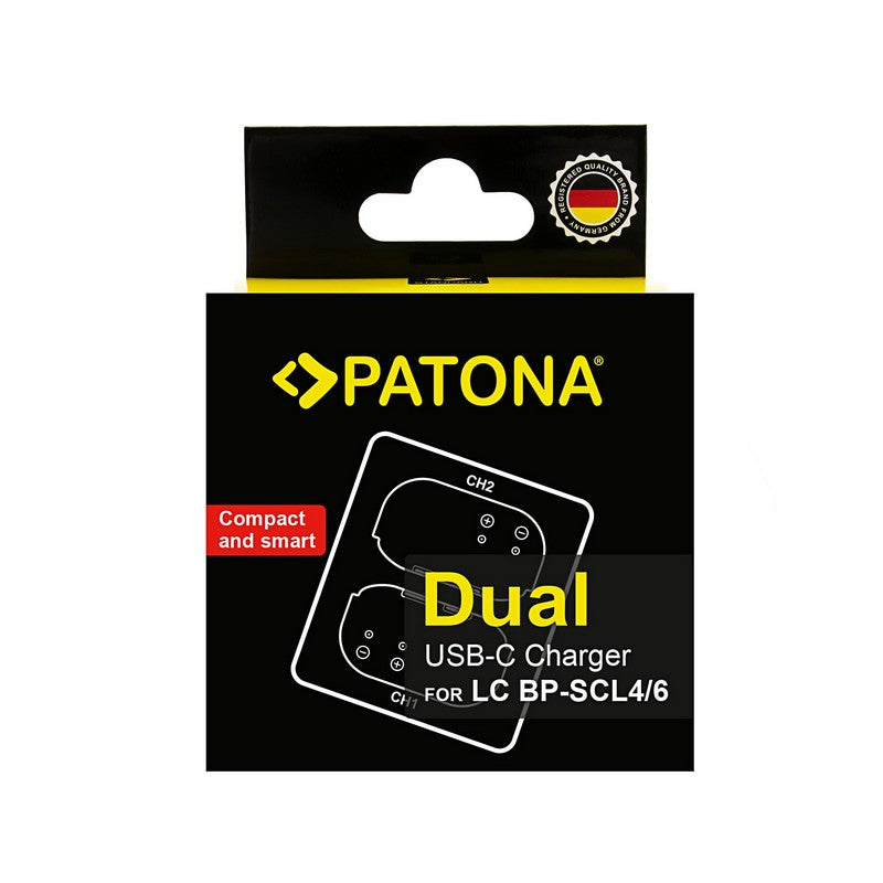 Patona Punjač DUAL Vertical USB-C - Leica SCL4/SCL6