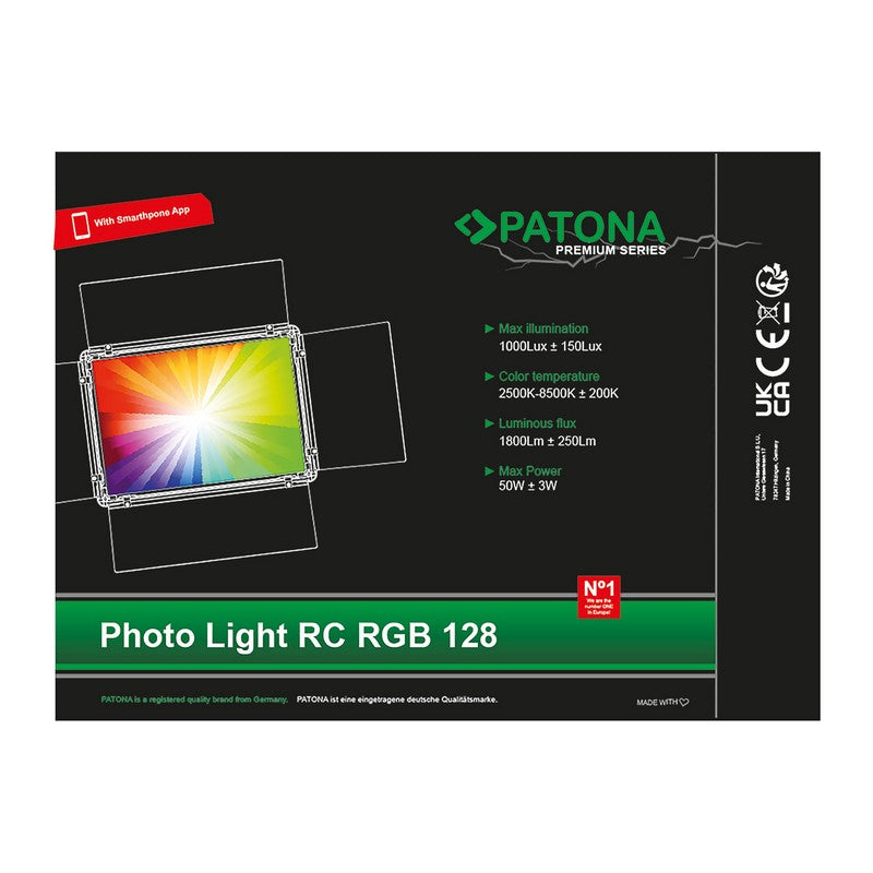 Patona LED Panel Premium RGB-128AS + 2x NPF970 + stativi (SET)
