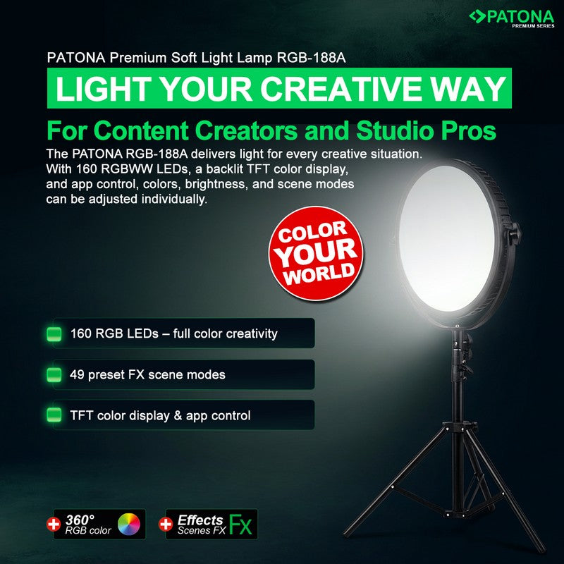 Patona LED Panel Premium Soft RGB-188A RGB