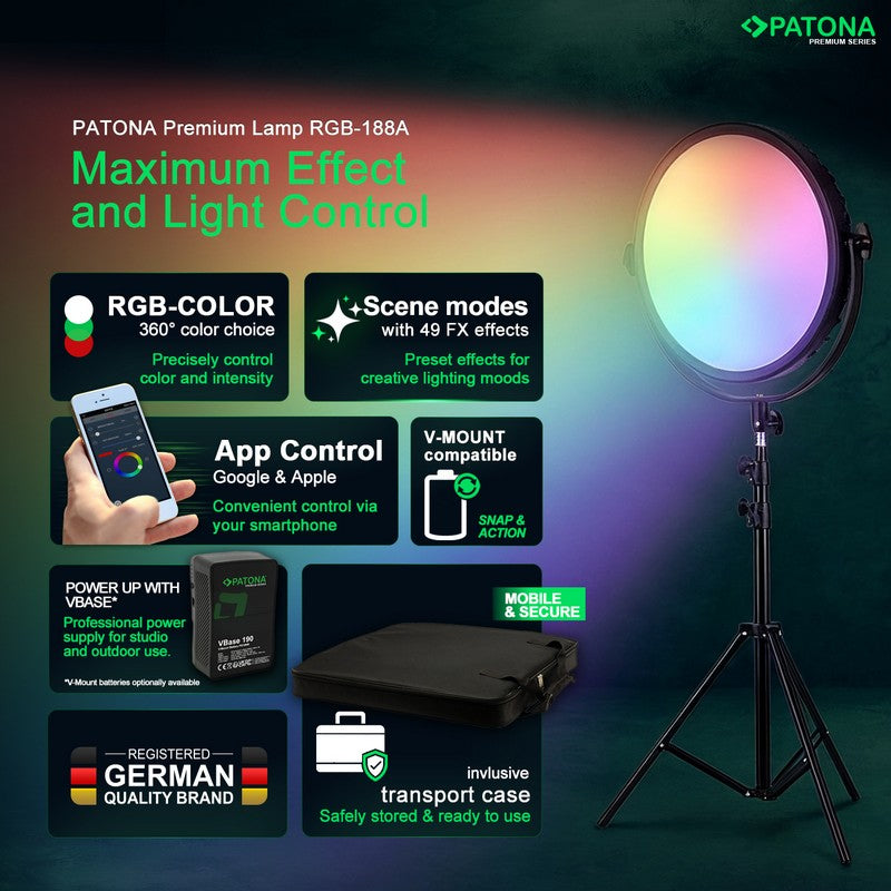 Patona LED Panel Premium Soft RGB-188A RGB