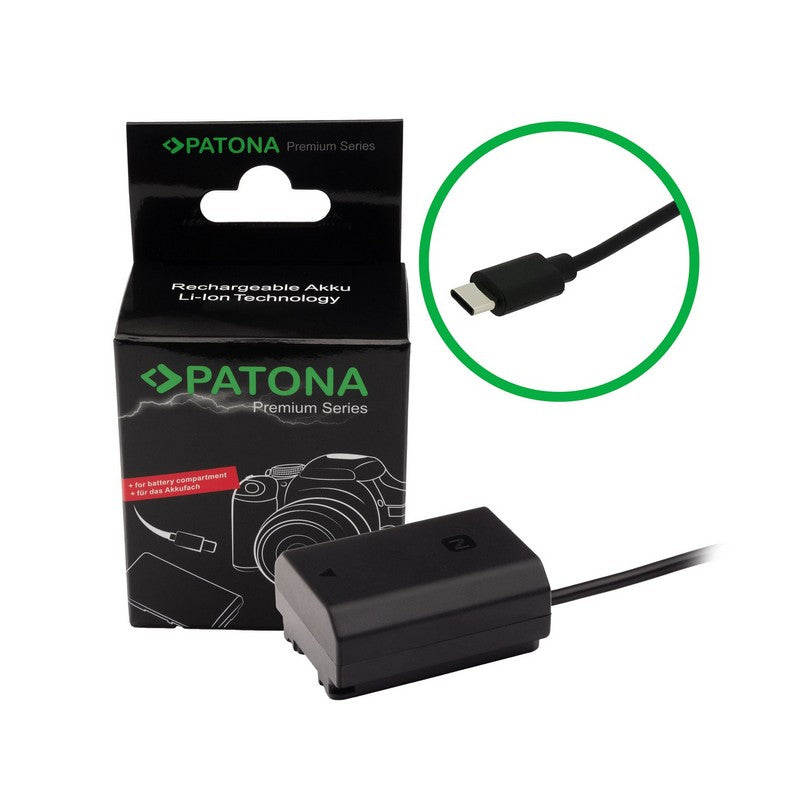 Patona Baterijski adapter USB-C za Sony NP-FZ100 / Dummy baterija