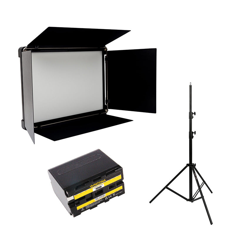 Patona LED Panel Premium RGB-128AS + 2x NP-F970 + stativ