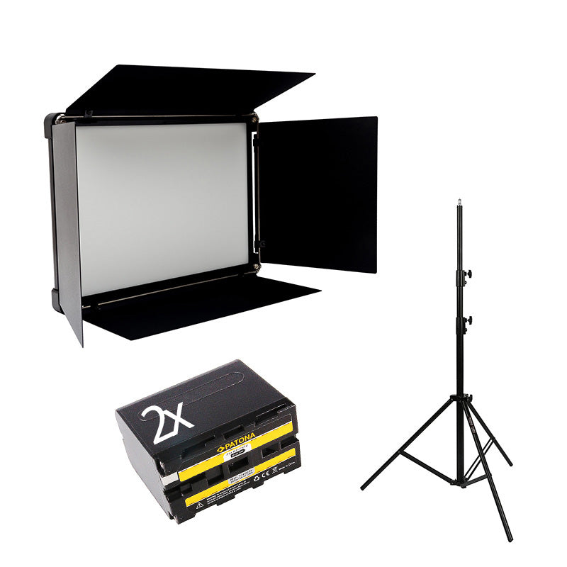Patona LED Panel Premium RGB-128AS + 2x NPF970 + stativi (SET)