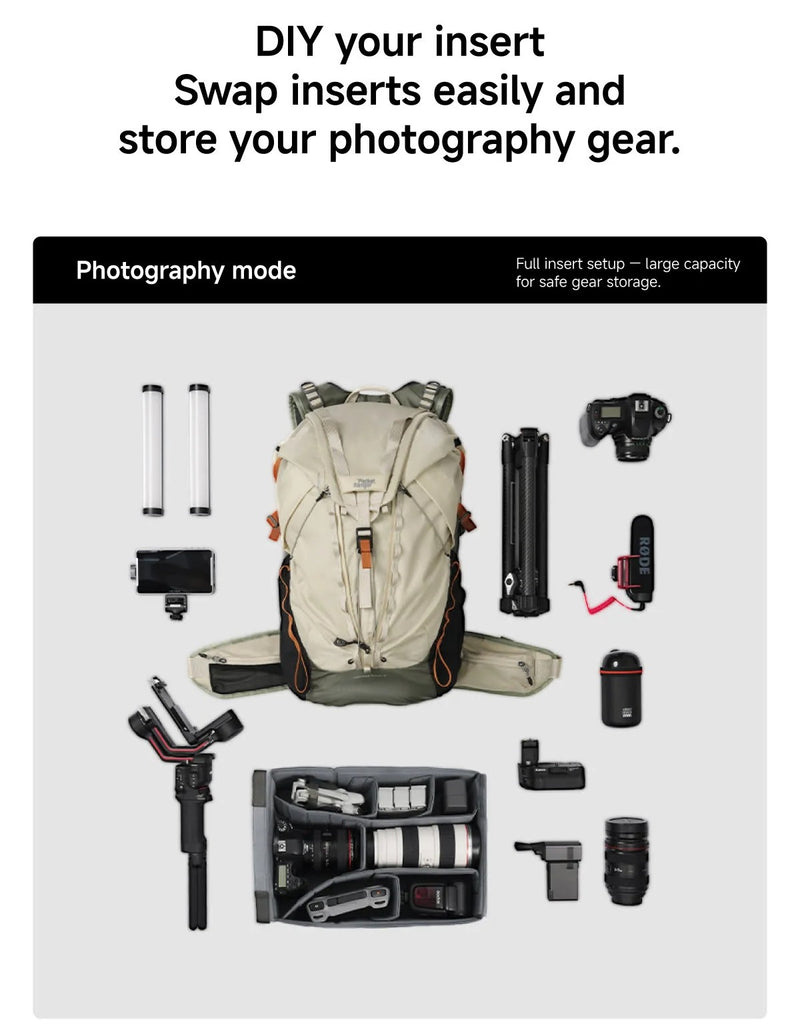 VSGO Ruksak Pocket Ranger 35 L Navy Blue (with insert)