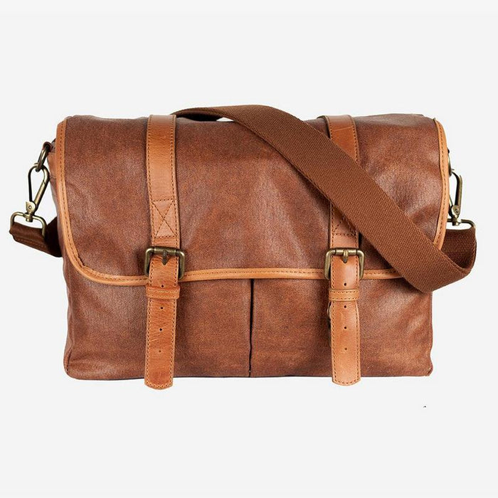 BRONKEY ROMA Coffe waxed canvas foto torba