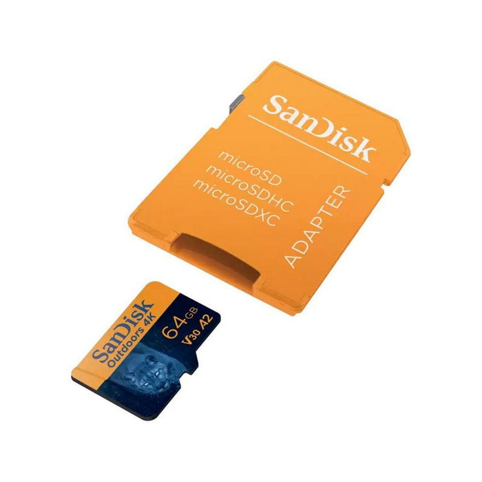 SanDisk memorijska kartica microSDXC 64GB Outdoors 4K + SD adapter R170/W80 (2PACK)