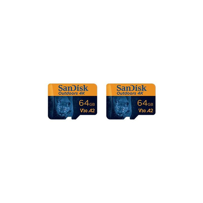 SanDisk memorijska kartica microSDXC 64GB Outdoors 4K + SD adapter R170/W80 (2PACK)